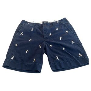 Polo‎ Ralph Lauren VTG Cricket Shorts blue embroidered men’s size 38 inseam 9